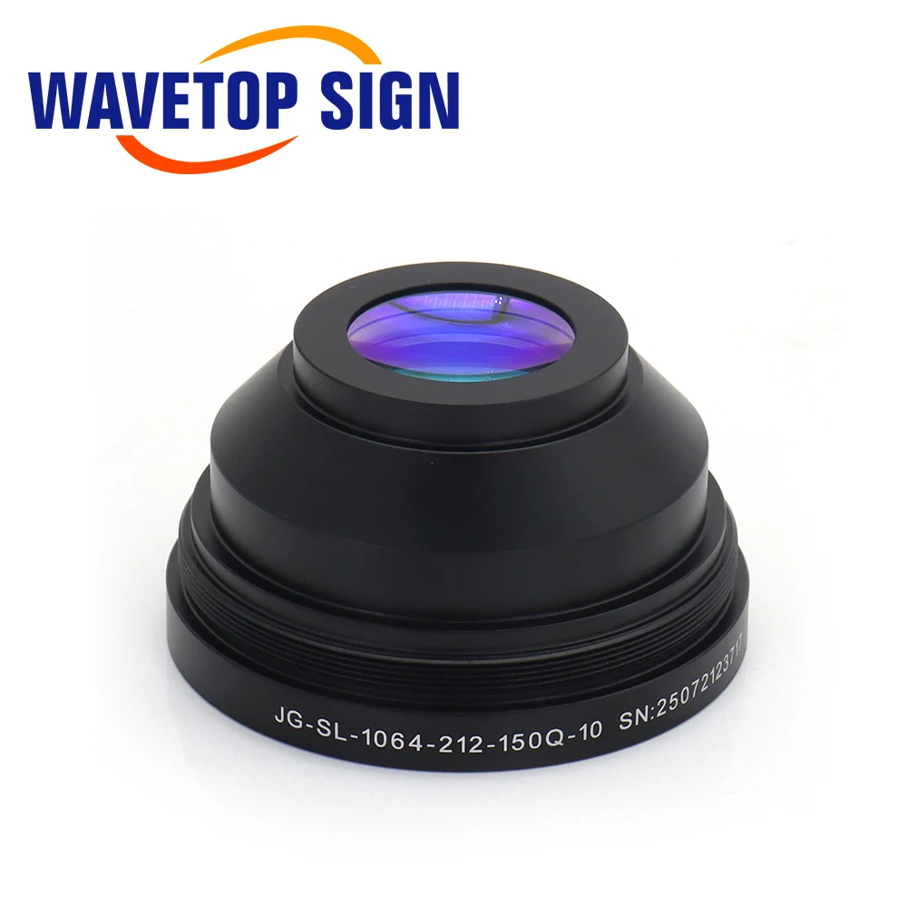 WaveTopSign ไฟเบอร์เลเซอร์ F-theta Scan เลนส์ F100 70x70 มม.F160 110x110 มม.F254 175x175 มม.ควอตซ์ Materia สําหรับ Min.60W เลเซอร์