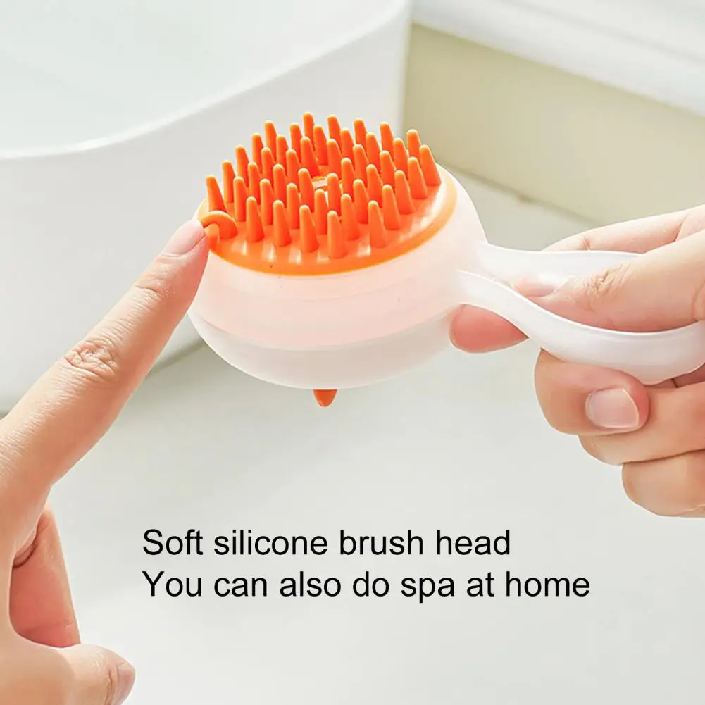 

Pet Brush That Won't Hurt Skin Pet Brush with Soap Dispenser Silicone Dog Bath Brushes Shedding Hair Washing for Short