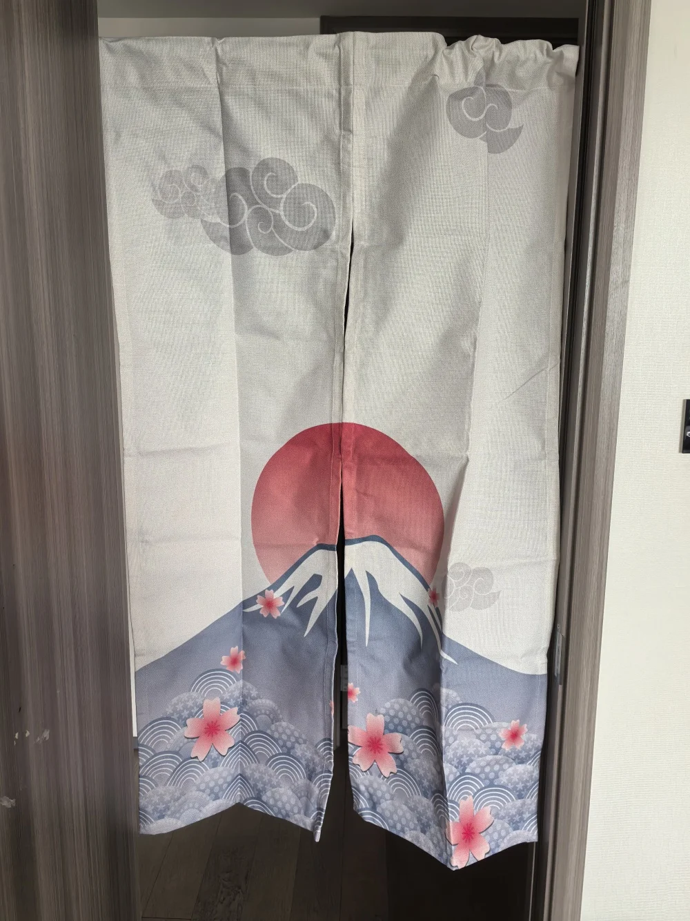 Japanese Mt. Fuji Noren Curtain, Traditional Chinese Feng Shui Tapestry for Home/Shop Entrance