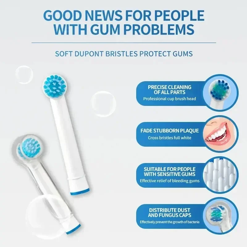 구강 B 전동 칫솔용 교체 브러시 헤드, 고급 파워, 활력 정밀 클린, 프로 헬스, 트라이엄프, 3D 엑셀, 8 개