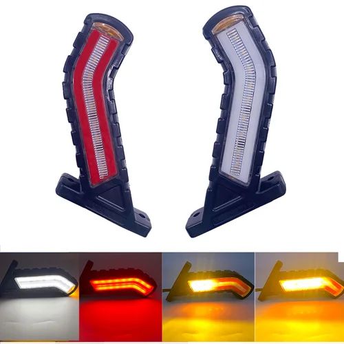 Nuevo marcador de contorno LED impermeable para remolque, marcador lateral de luz de camión, iluminación de 12V-24V, lámpara de marcador lateral de tallo de neón para remolque, 2 uds.