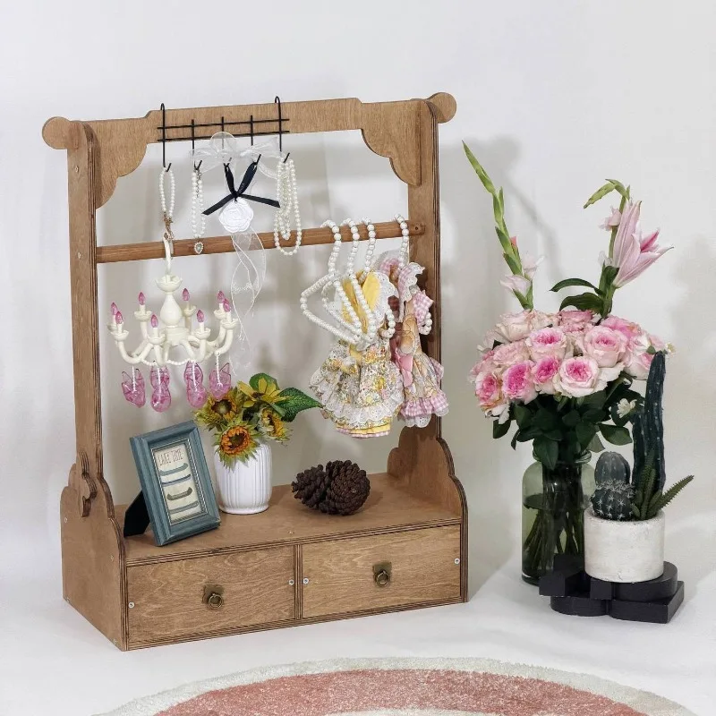 Pet hanger Solid wood hanger, small floor-to-ceiling dog bedroom