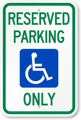 Ada Handicap Reserved Parking Aluminum Weatherproof 8