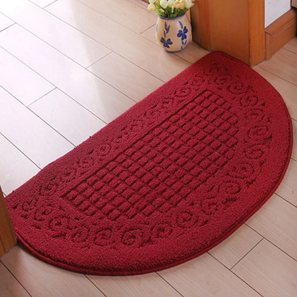 

Home Decoration Office TPR Anti Slip Area Rug Semicircle Shape Entrance Door Kitchen Bedroom Floor Mat Vintage Doormat Hallway