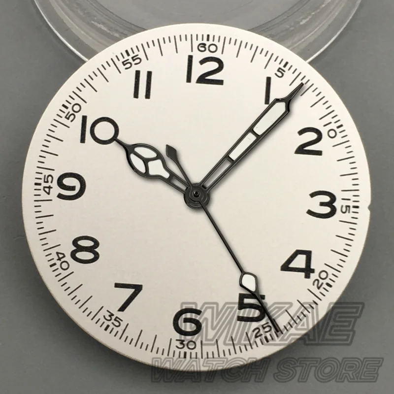 Black Blue Nologo Vintage 29mm Watch Dial for Pilot Diver Watch Hand Set NH35 NH36 NH37 ETA 2824 PT5000 Movement Mod Watch Parts