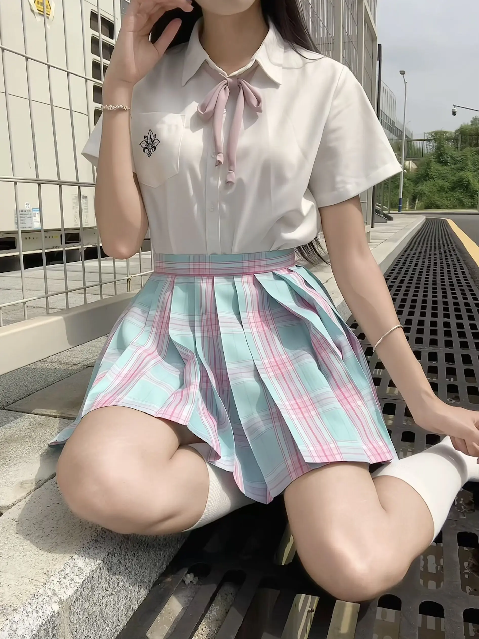 Summer New Japanese College Style JK Plaid Short Skirt