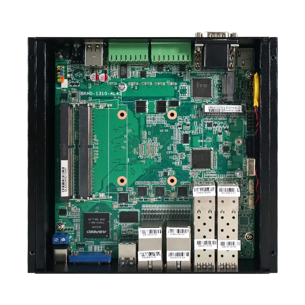 BKHD NEUER Mini-PC Atom C3958 16-Core Onboard 4x Intel 2,5G Lan 4x 10G SFP+ Lüfterlose Konsole/VGA Mini Server/Router für PF