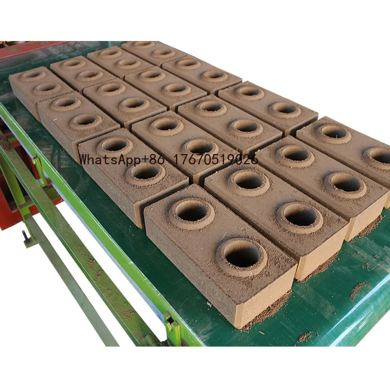 Fully Automatic Red Clay Interlocking  Compressed Earth Block Brick Making Machine