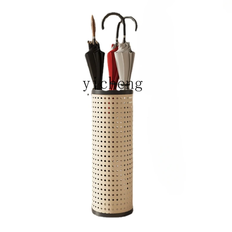 

ZC Cream Style Umbrella Stand Minimalist Design Rattan-like Umbrella Bucket B & B Cafe Home Umbrella Storage Rack