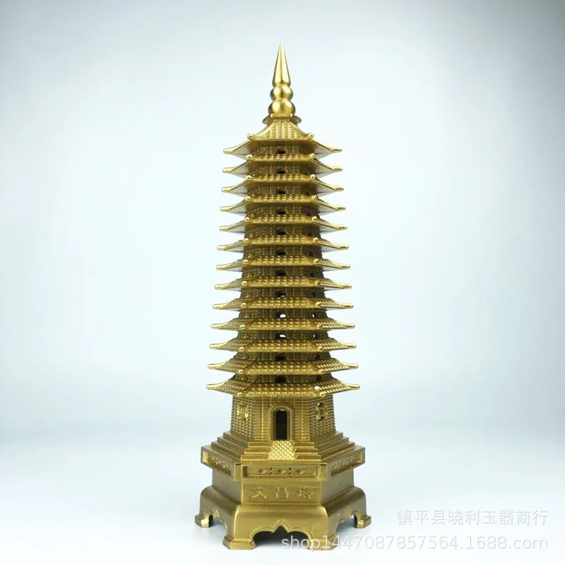 

Ornament Copper Seven Nine Thirteen Layers Brass Wenchang Treasure Pagoda W