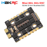 HAKRC Mini 60A /65A BLHeli 32 4in1 Brushless ESC Support PWM, Oneshot125,42/ Multishot/ Dshot150,300,600 2-6S for RC FPV Drone