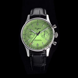 Panda 40 Pilot Chronograph Watch Men Air Force Sapphire Colors ST1901 TIanjin Movement Mechanical Wristwatches Fashion Clock