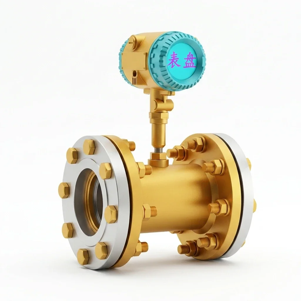 Stainless Steel Integrated Turbine Flowmeter Liquid Digital Display ±1% Accuracy 1:10 Range Threaded Flange Connection OEM