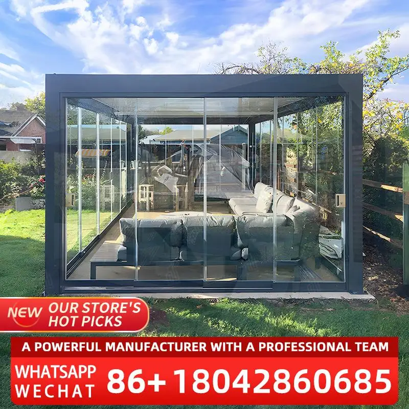 4x4 Automatic Bioclimatic Sunshade for Backyard Outdoor Patio pergola