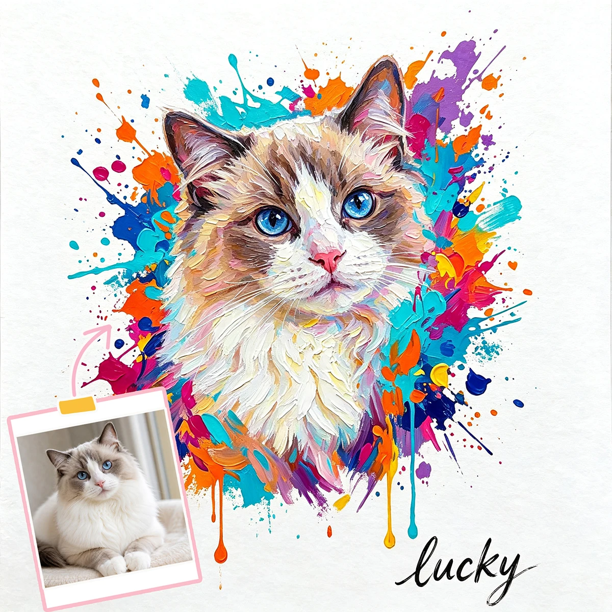 Custom Pet Photos Custom Watercolor Posters Dog Cartoon Portrait Wall Art Gallery Wall Prints Christmas Canvas Prints  Gift
