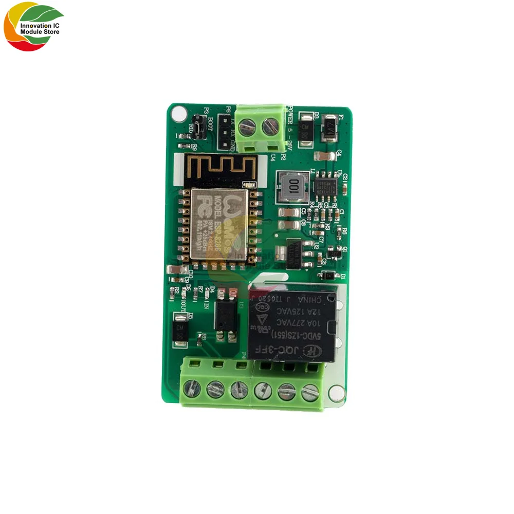 ESP8266 ESP-12 ESP-12F Relay Module 10A 220V Network Relay WIFI Module Input DC 4 Layers Board TVS Input Automatic Protection