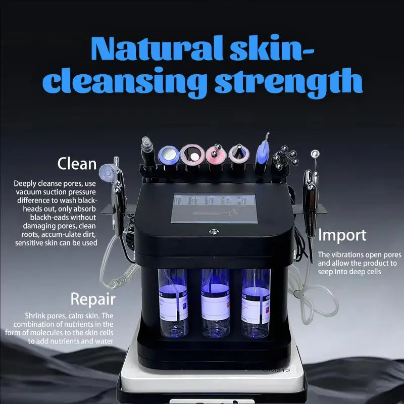 New Design 10 In 1 Oxygen Bubble Pen Anti Aging Suction Cleaning Skin Rejuvenation Scrubber Peeling BIO Lifting Beauty Machine