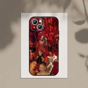 A-Ariana G-Enkelin SIM und Telefonabdeckung für Apple iPhone 15,14,13,12.11, XS, XR, X, 8,7, Pro, Max, Plus, schwarzer Silikon-Umhang 6 Hauptverkäufe Ariana Grande Fall - №2