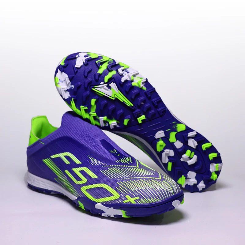 

X2517 High Quality Mens Football Boots F50 FG/TF Boys Turf Training Soccer Cleats Laceless Non Slip Football Shoes 35-45