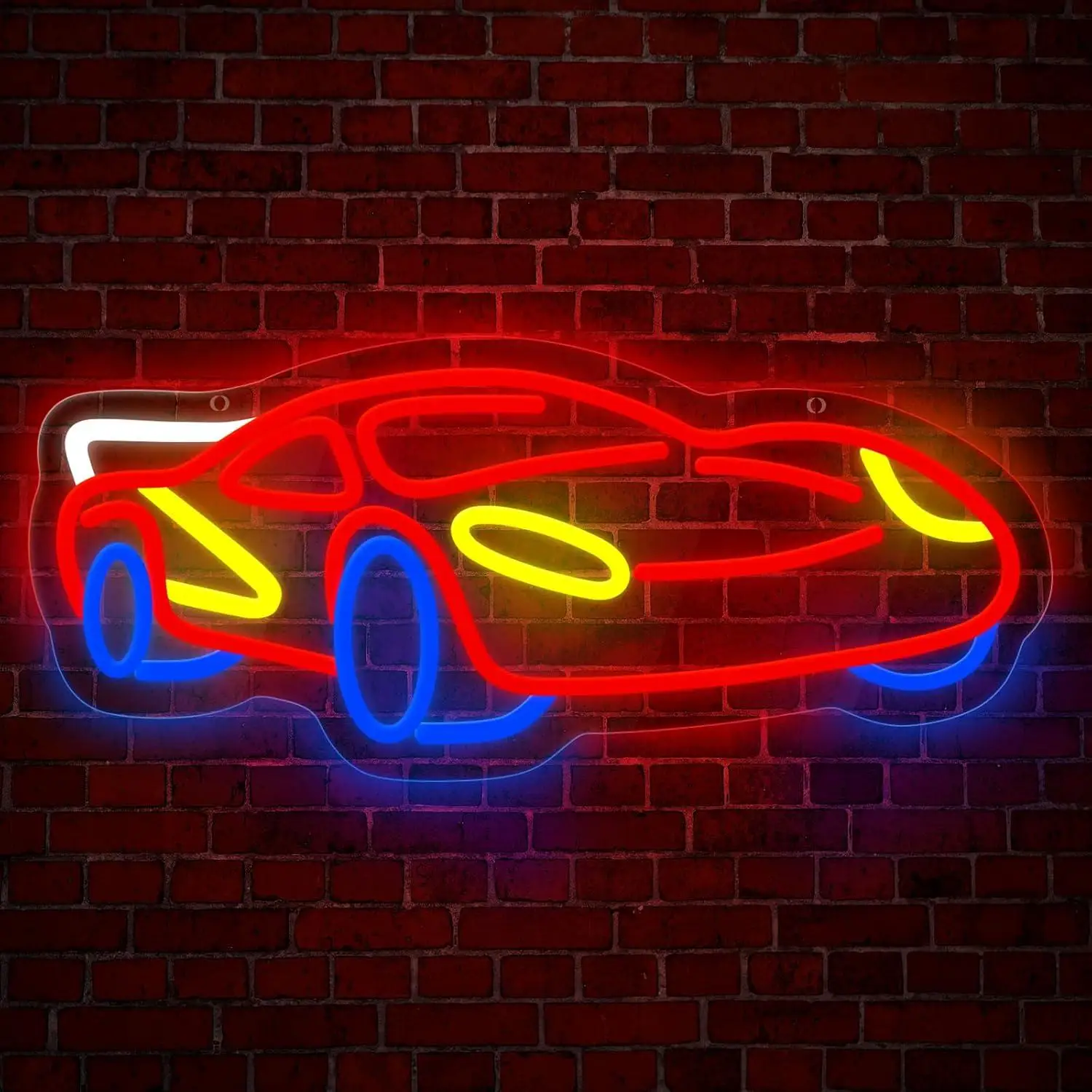 

Car Neon Sign Racing Car USB Dimmable LED Neon Lights for Garage Car Repair Shop Kids Bedroom Boys Room Bar Decor Birthday Gifts