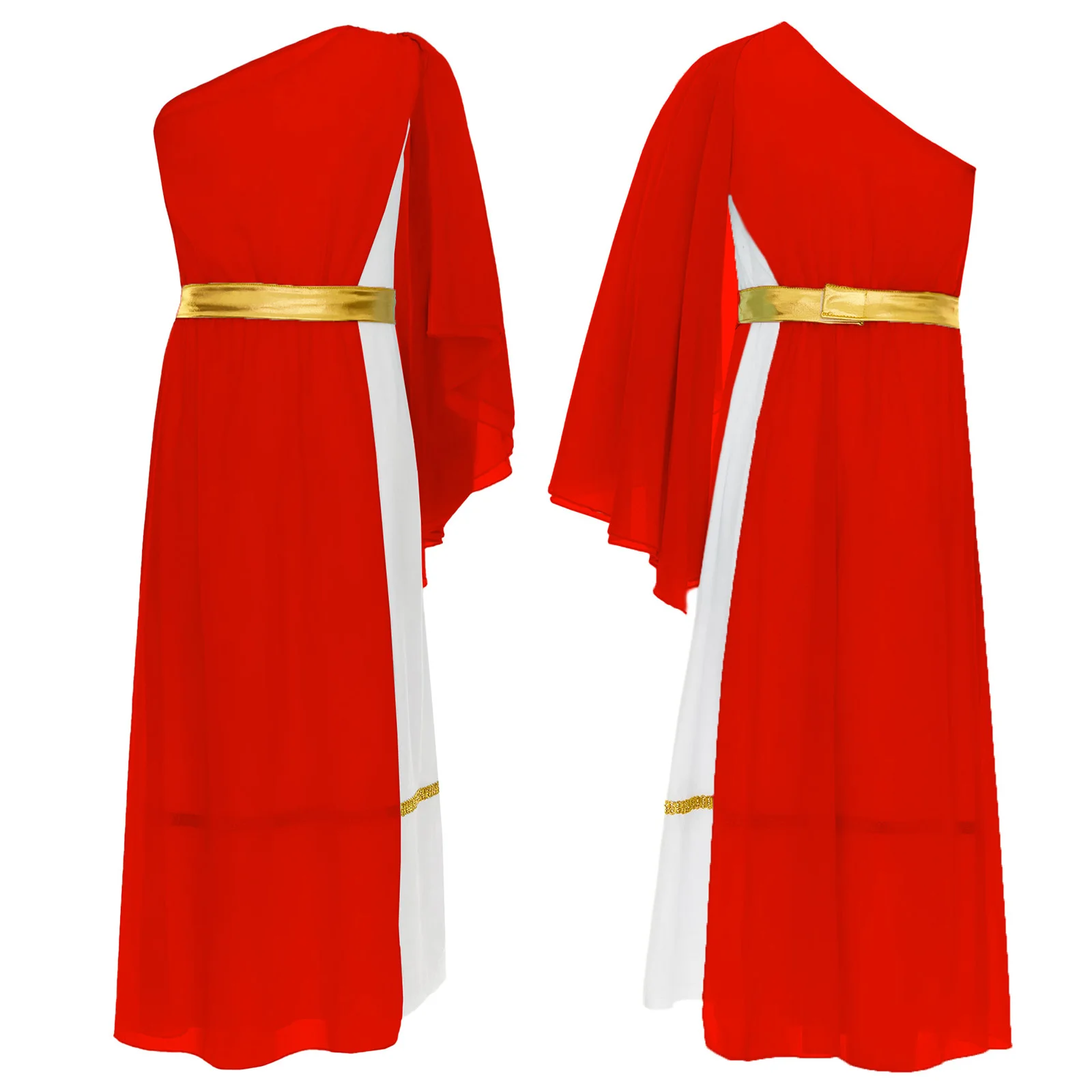 Kids Girls Halloween Toga Ancient Greek Deity Queen Cosplay Costume Roman Athenian Princess Dress Long Robe Party Gown