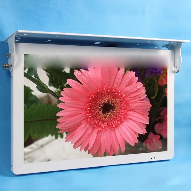 19 Inch and 22 Inch Passenger Car Bus, Bus Advertising Machine Car Mounted Ceiling Front Folding Advertising Display Screen