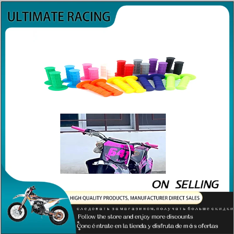 Dla Kawasaki ZX6R ZX10R ZX14R ZX12R KX 65 85 125 250 KLX 125 250 etc.7/8 ''22mm uniwersalny motocykl grip uchwyt gumowy materiał