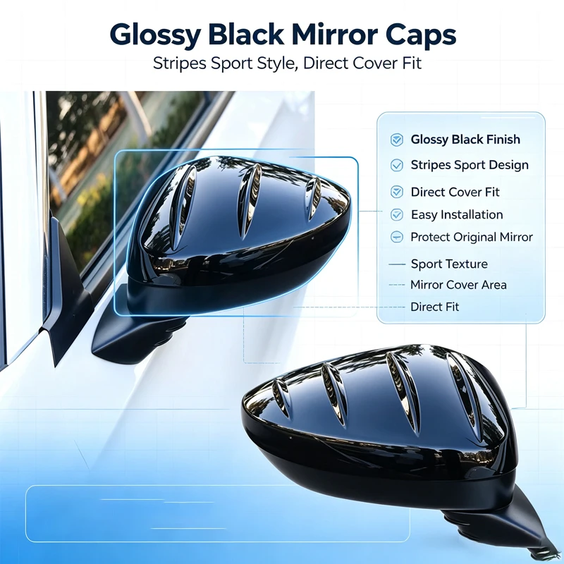 Suitable for 23-26 11th generation Civic special unlimited rearview mirror shell modified paste style blue mirror