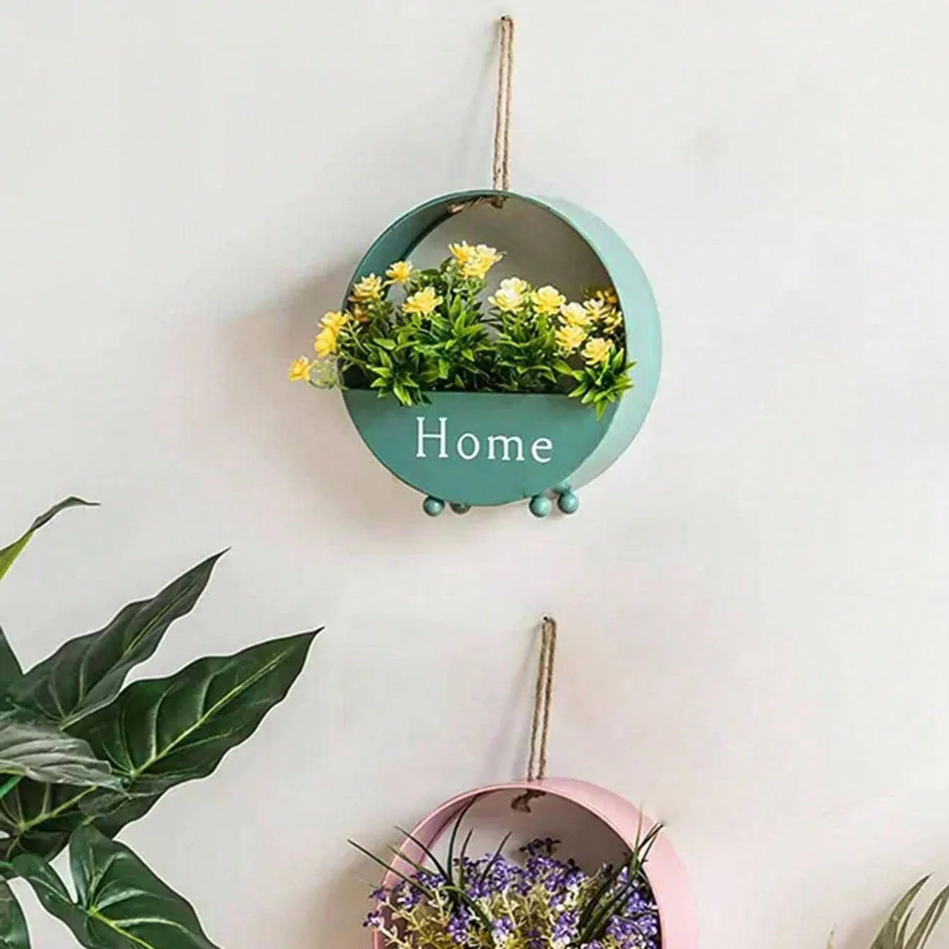 1pc-Wandbehang Pflanzer abgeflachte Blumenvase für Hydrokultur pflanzen, Home Office Wohnzimmer Dekor