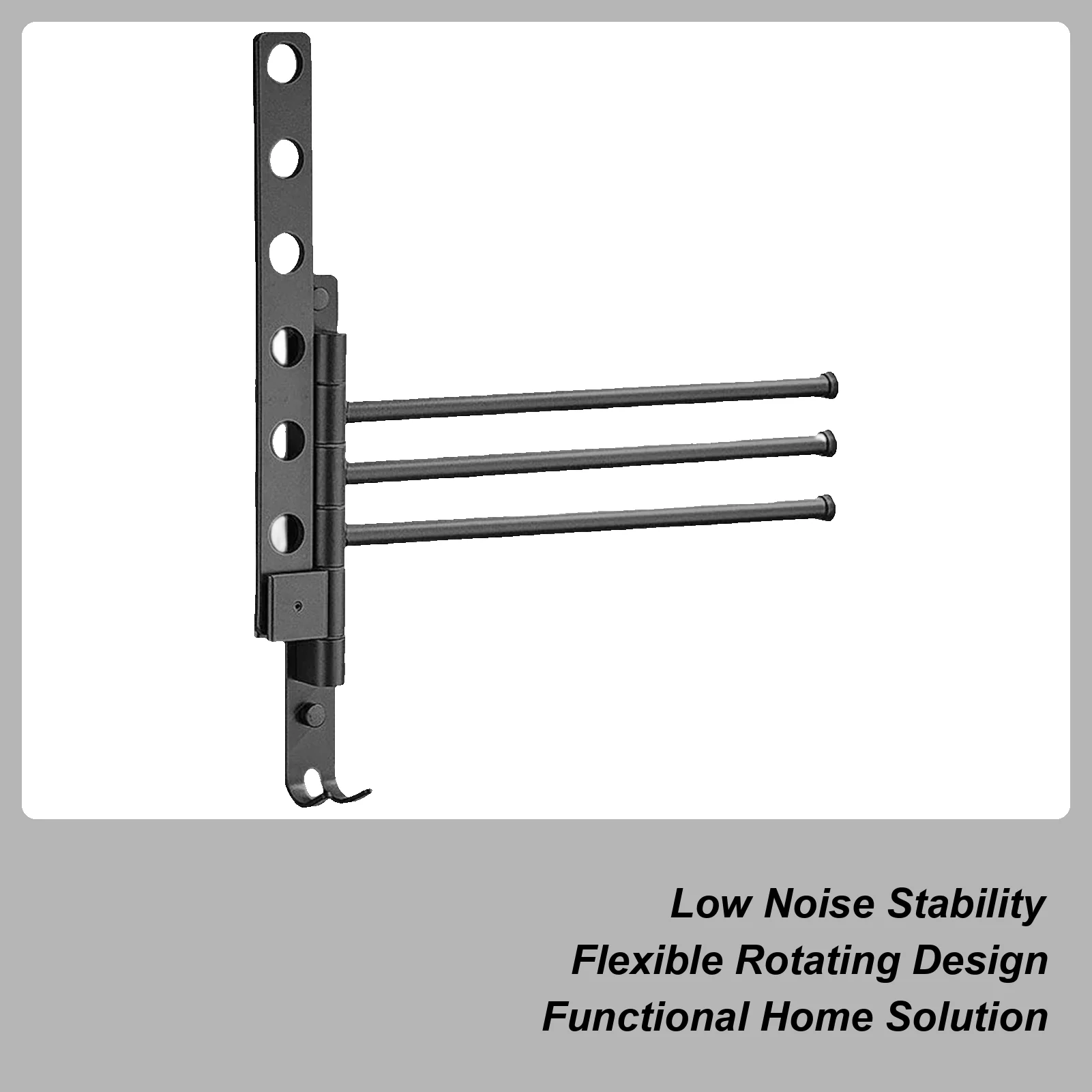 

Towel Rack For Wall 4-Arm Swivel Towel Racks For Bathroom Swing Out Organizer Wall Mount Hanger For Laundry Room Shower Room