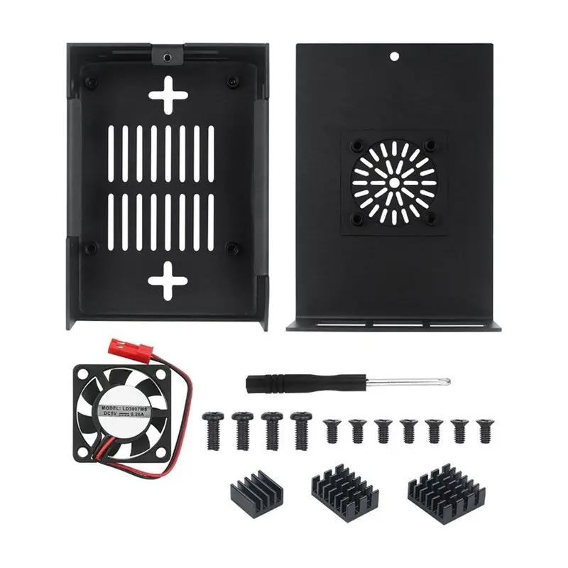 Metal Case Enclosure Fan Active Cooling For Orangepi 4PRO For Orangepi 4PRO Compatible Expansion Board