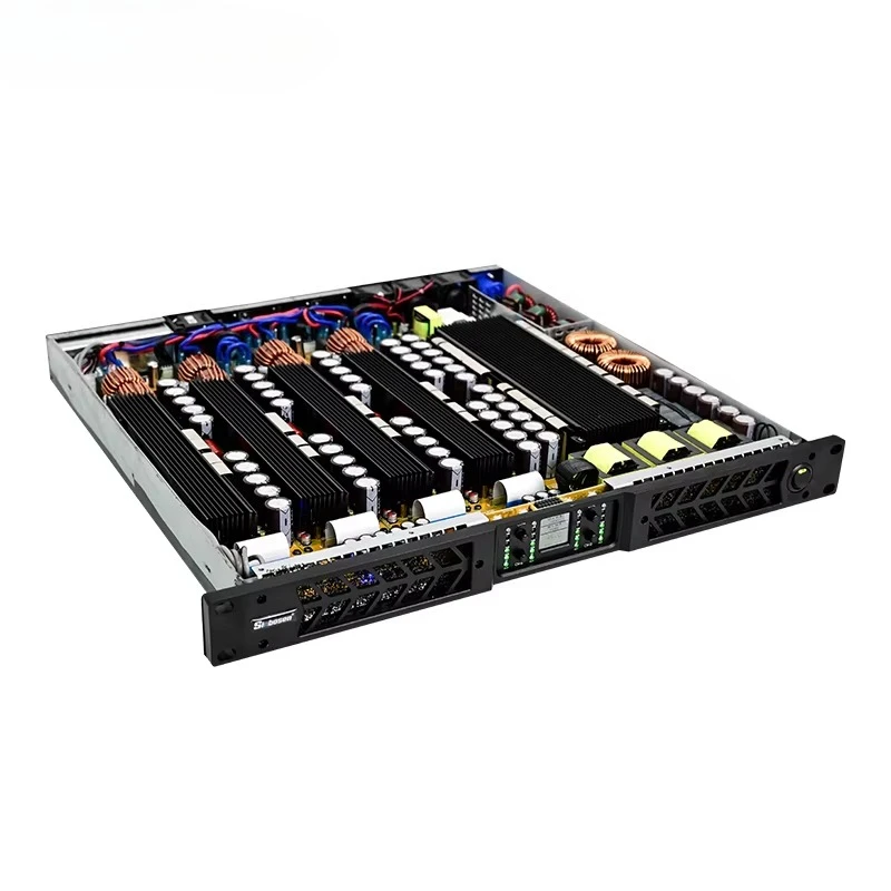 D4-3000 4x4760w amplificador de áudio de 4 canais montagem em rack amplificador de som ao vivo sinbosen classe d gan amplificador com potência pfc