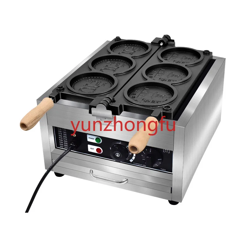 Electric 34-hole Vietnamese gold coin burning machine Korean gold coin machine gas gold coin waffle machine