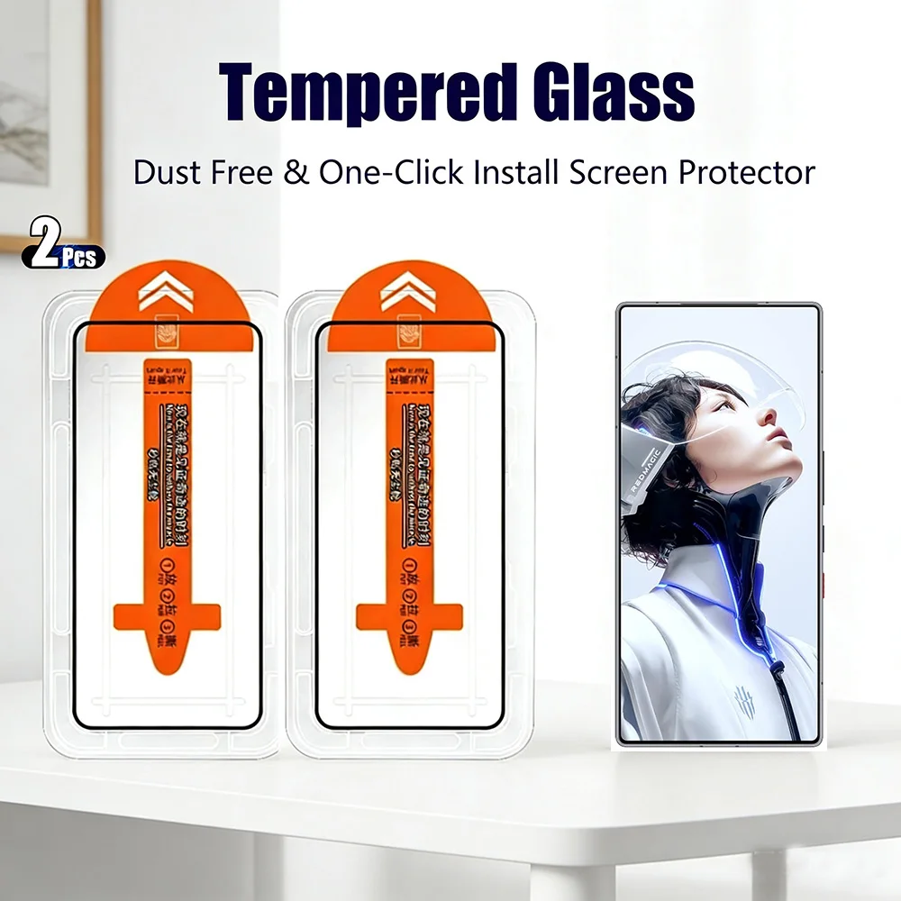 2pcs Screen Protector for ZTE Nubia RedMagic 11 Pro Plus Pro+ 11 Air Tempered Glass Redmagic 11 Air/Pro+ Dust-Proof Installation