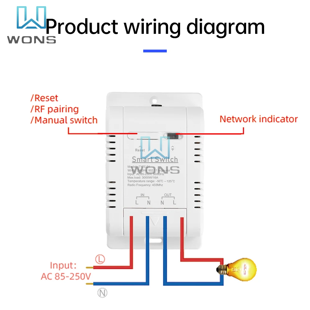 Tuya Wifi 16A 3000 واط الذكية درجة الحرارة والرطوبة التبديل مراقبة الطاقة مع ترموستات التحقيق الاستشعار لخزان الأسماك الدفيئة #3