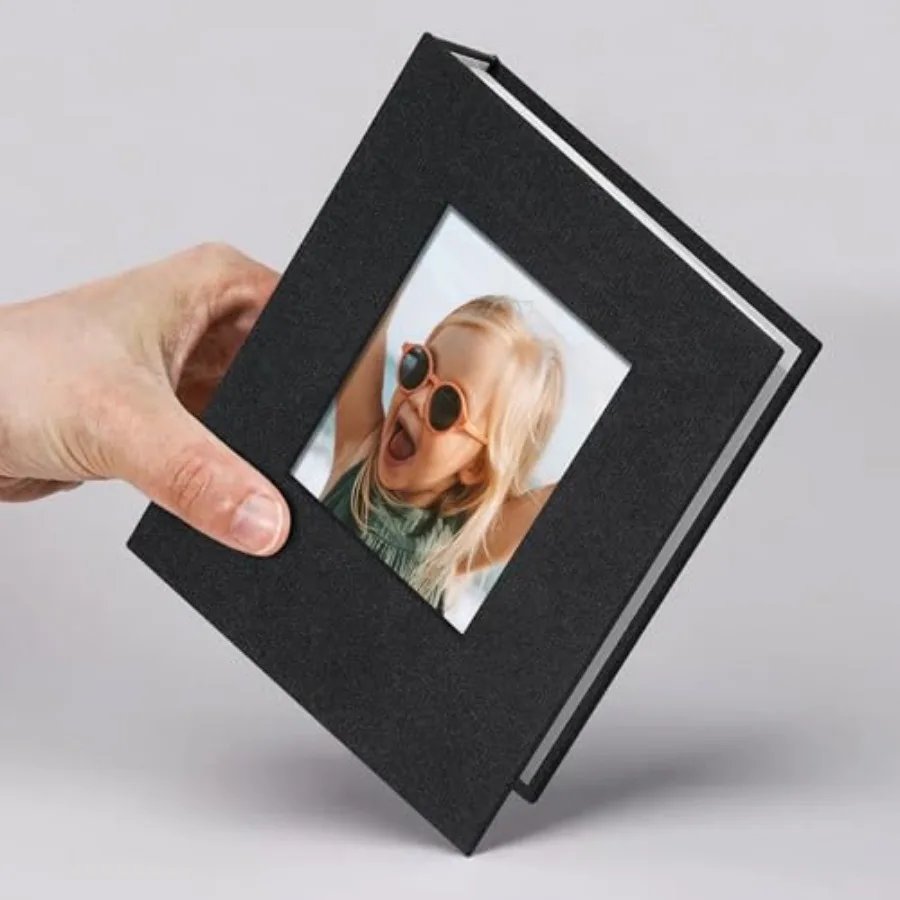 

Small Photo Album 4x6 Slip-in Picture Album 50 Pages Holds, Portable Photo Book 4x6 for Wedding Family Baby Travel