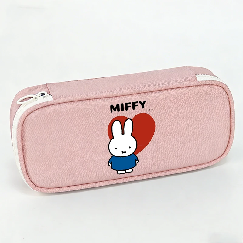 

Miffy Pencil Cases Cartoon Rabbit Large Capacity Pen Bags Anime Cute Girls Pencil Bag School Stationery Supplies Birthday Gift