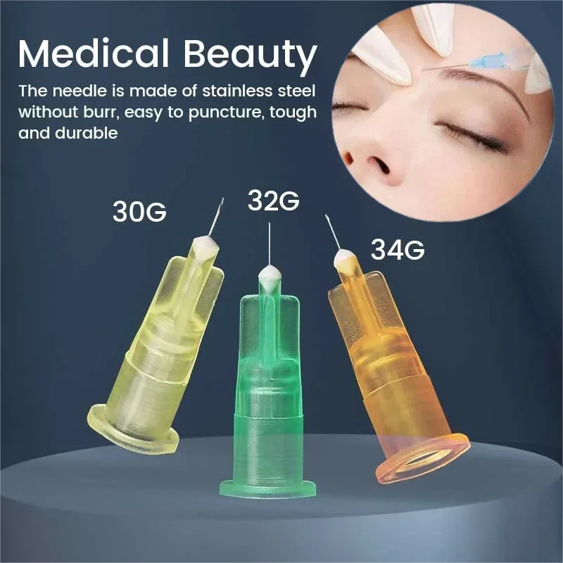 34 جرام 1.5 مللي متر أقل ألم إبرة صغيرة موصل 32 جرام 4 مللي متر 25 مللي متر المتاح 30 جرام مايكرو البلاستيك أدوات التجميل الجراحية
