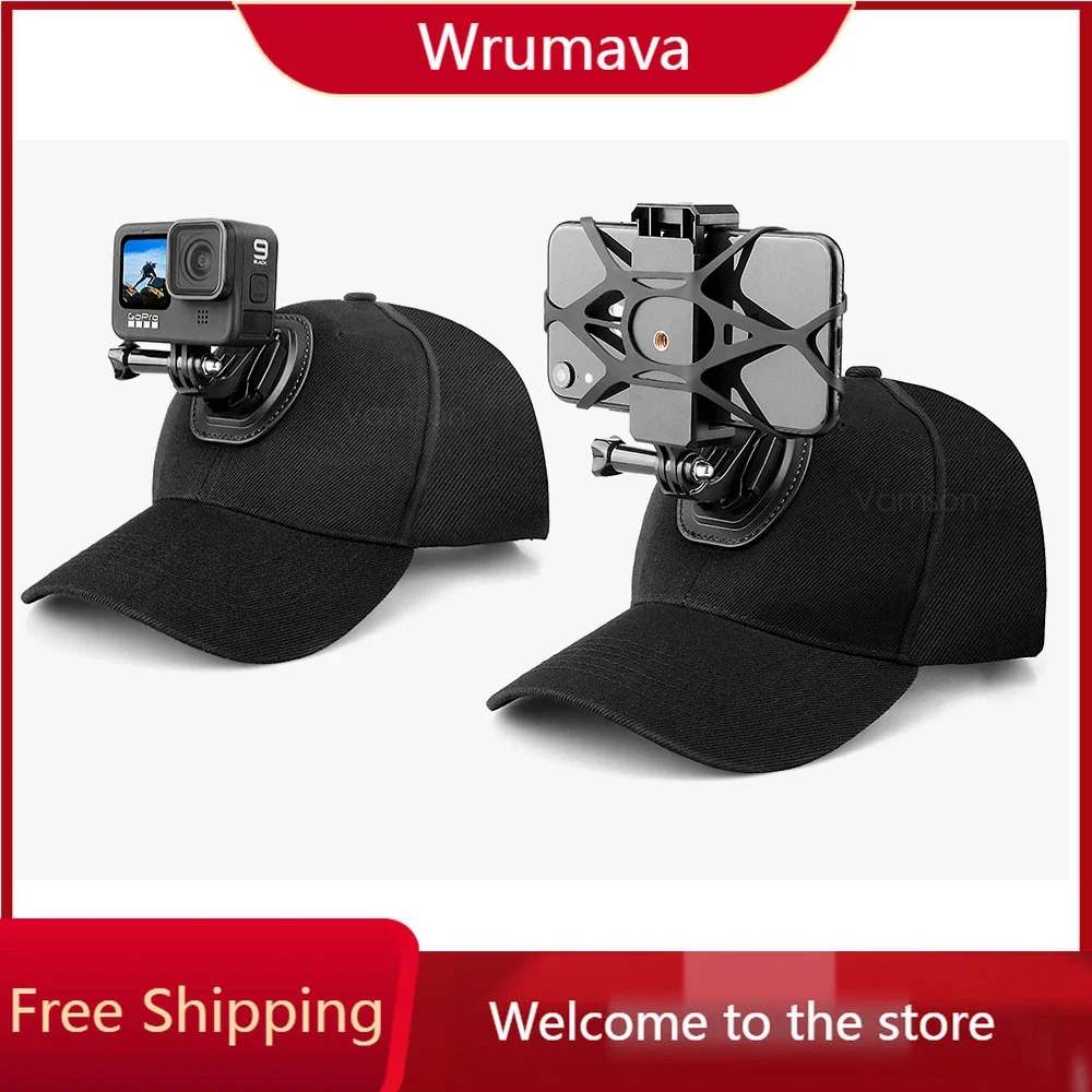 Adjustable Canvas Sun Hat Cap for Gopro Hero 11 10 9 8 7 6 5 insta360 x3 action camera Yi 4K DJI OSMO Sport Action Camera