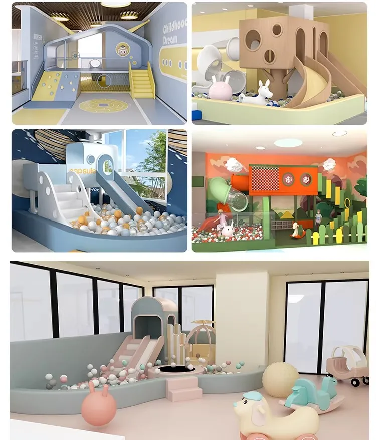 2026 Small Indoor Soft Play Set Slide Crawling Climb Amusement Facility Kids Playground Naughty Castle Home Daycare Shop Hotel C