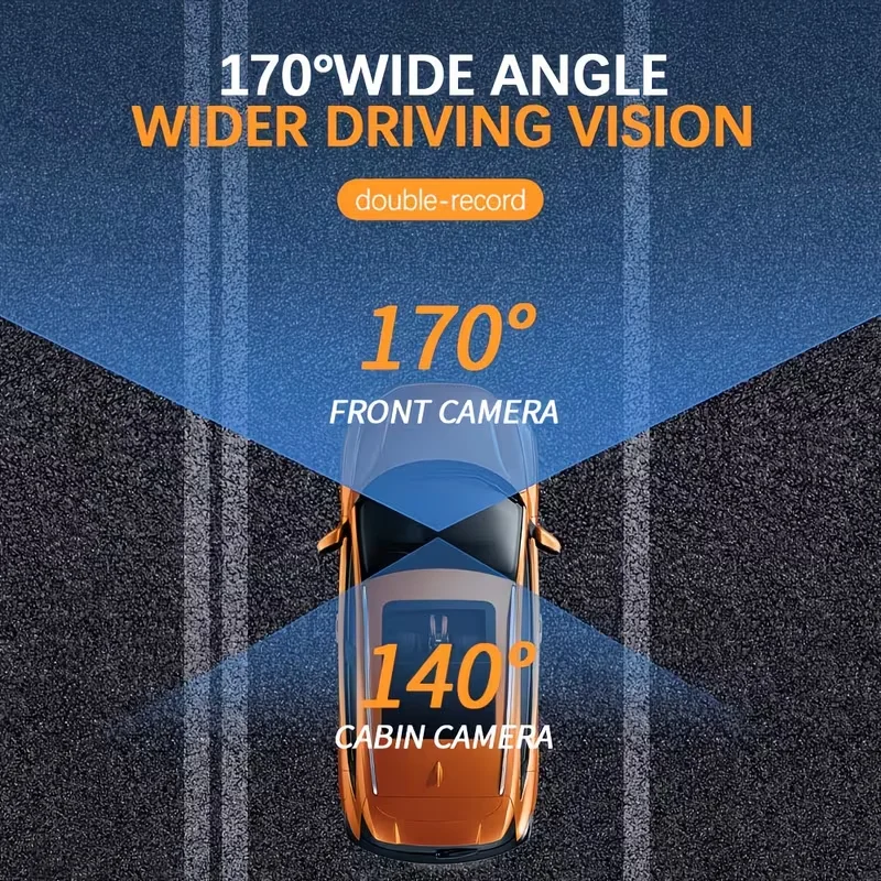 All-Round 3/4 Channel Dash Cam, 1080P Front & 720P Side Rear Cameras, IR Night Vision, G-Sensor Collision Lock