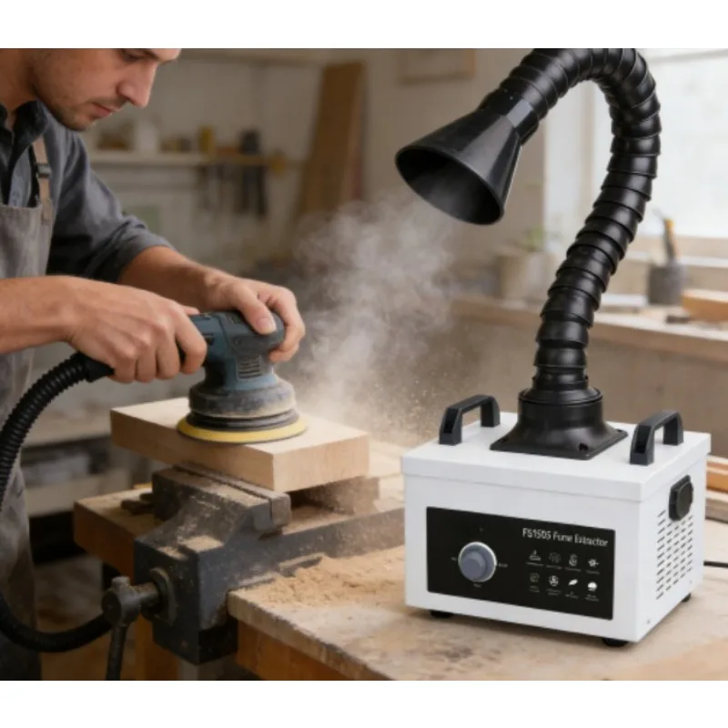 Industrial Welding Smoke Purifier Mobile Desktop Soldering Fume Collector Laser Marking Activated Carbon Filter
