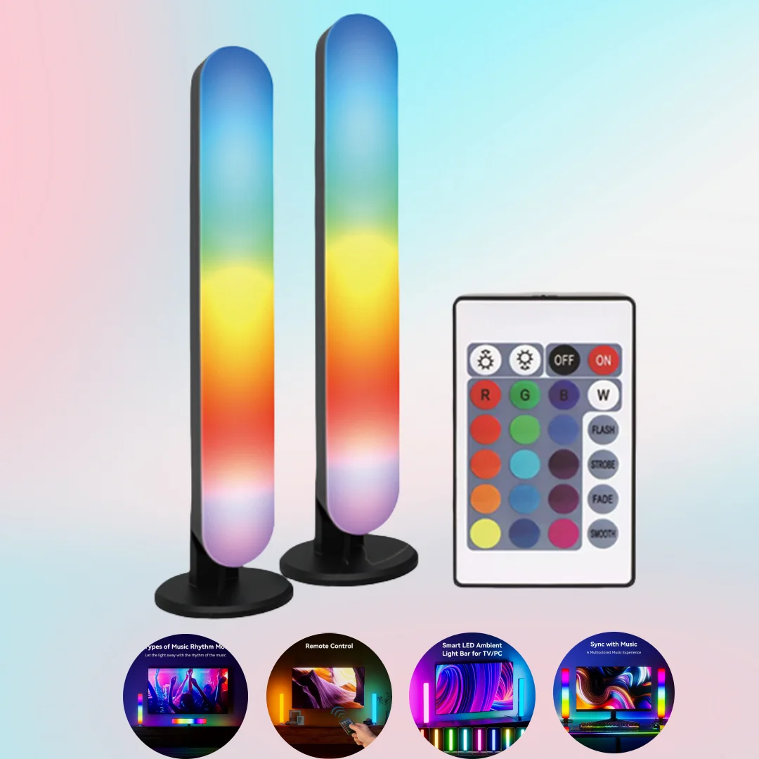 

RGB USBLED Light Bar Color Changing TV Backlight Remote Symphony Atmosphere Light Strips Music Rhythm Ambient Pickup Lamp Decor
