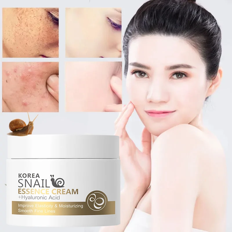 

French Snail Collagen Essence Cream Replenishment Moisturizing Oil-Control Anti-Aging Whitening Hyaluronic Acid Glycerol 25g