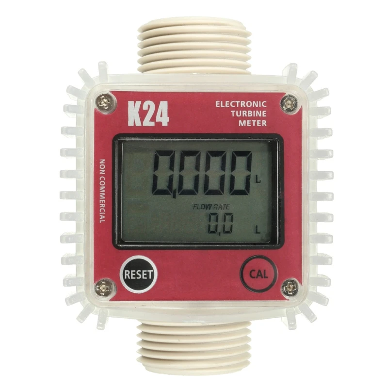 K24  Digital LCD  Flow Meter for turbine Fuel Flow Tester Liquid Flow Meter  Drop Shipping