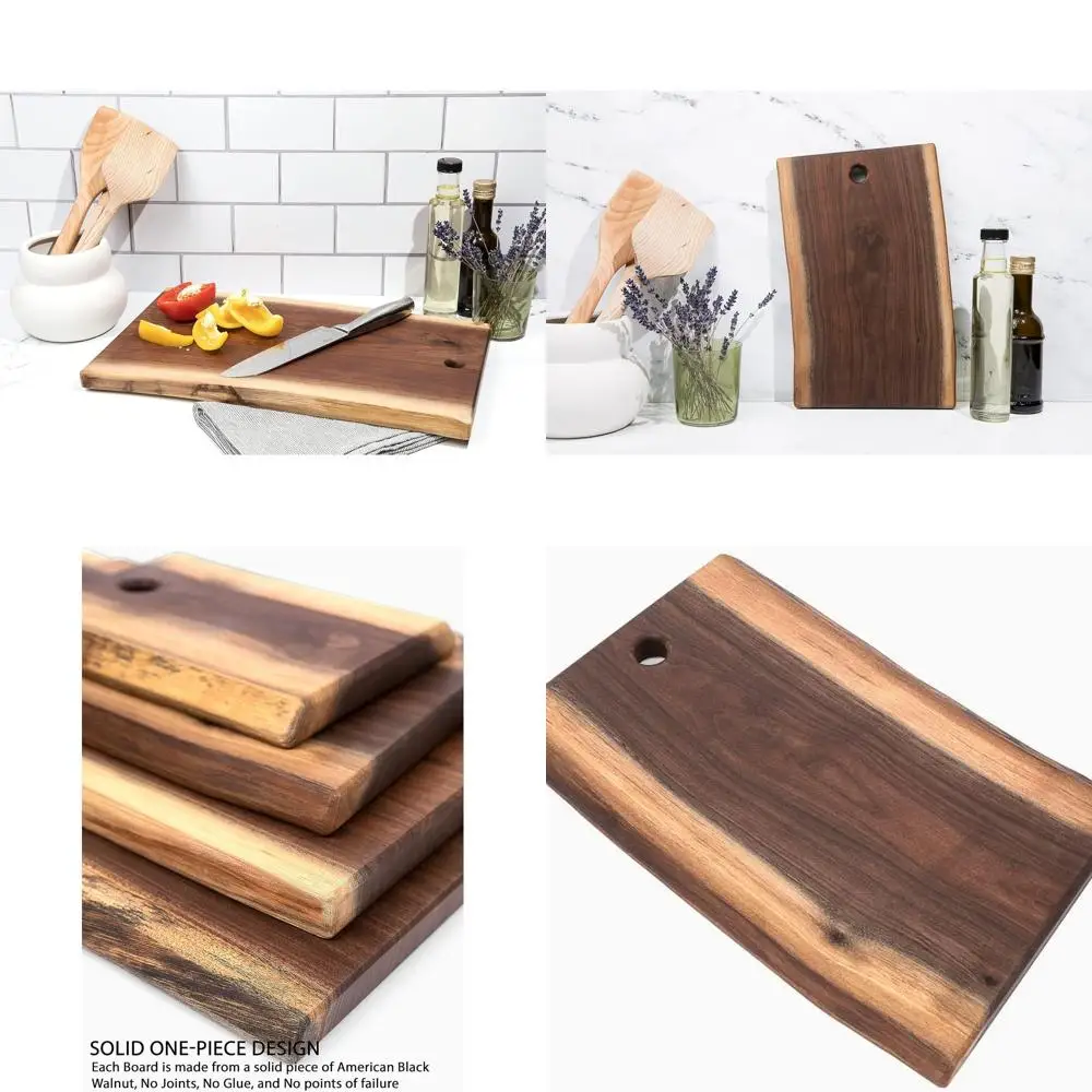 

Двусторонняя прочная разделочная доска из орехового дерева ручной работы 8x12 — уникальная плита из твердой древесины, безопасная для пищевых продуктов, сервировка по дереву премиум-класса B