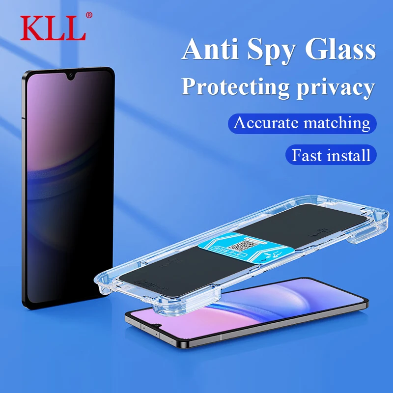 Anti-spy Privacy Glass For Samsung A15 A14 A13 A35 A34 A25 A23 A24 A03 A04 A05s Screen Protector With Alignment Mounting Cover