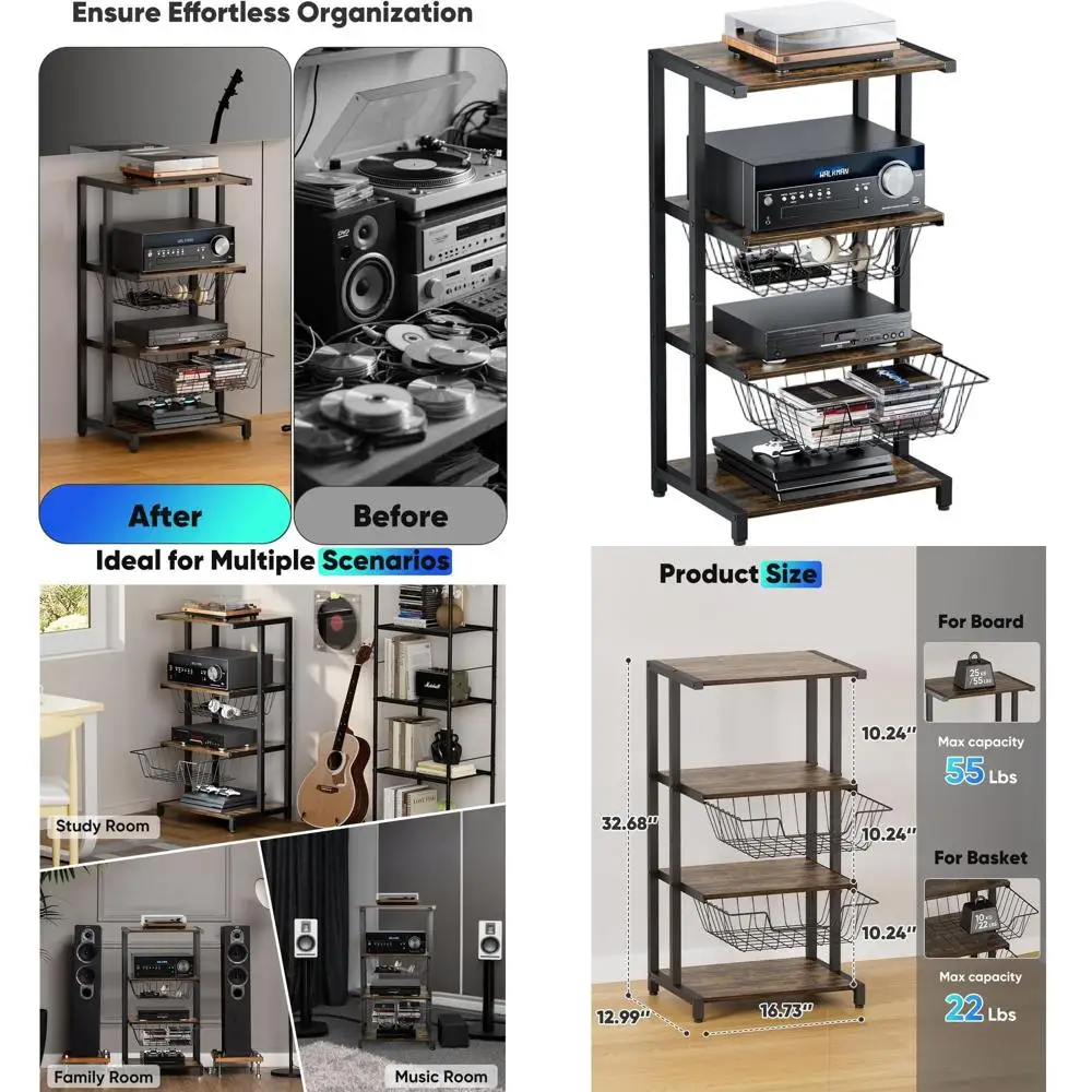 4-Tier Detachable B…