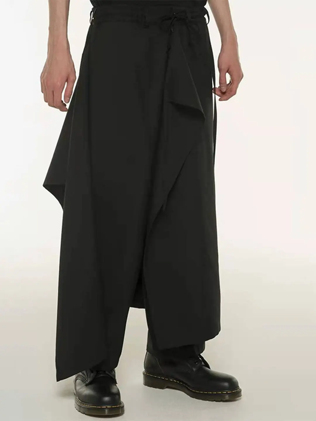 

2026 Yamamoto-Style Pants ,Faux Two-piece Pants, Irregular Casual Pants Skirt,Waist Adjustable Casual Pants,Unisex Style