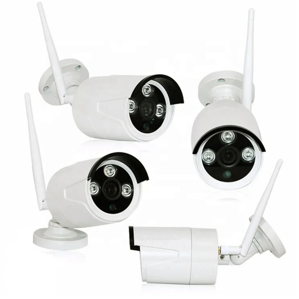 무선 Wifi 감시 NVR 키트 8ch 7 "LCD 화면 CCTV HD 1080P 야외 방수 보안 카메라 시스템 Tuya APP